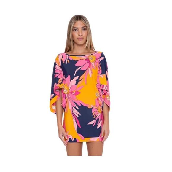 NEW Trina Turk Breeze Swimsuit Coverup Classic Tunic Multi Print Womens Medium - Picture 5 of 8